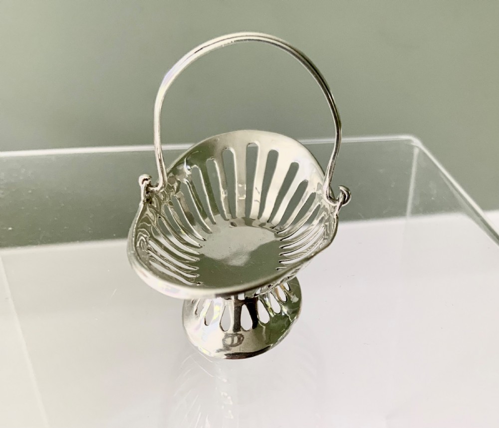 Miniature silver fruit basket View V