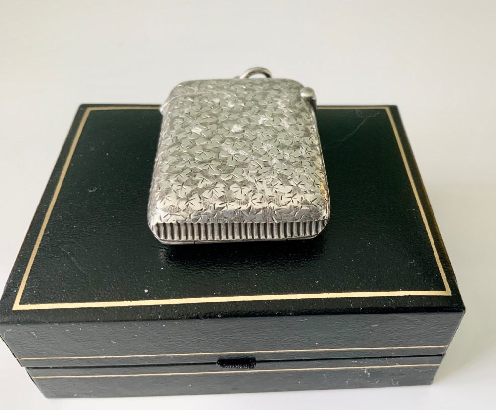 Silver Vesta case with photograph frame View IV