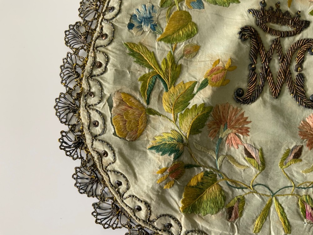 Georgian silk embroidery purse View II