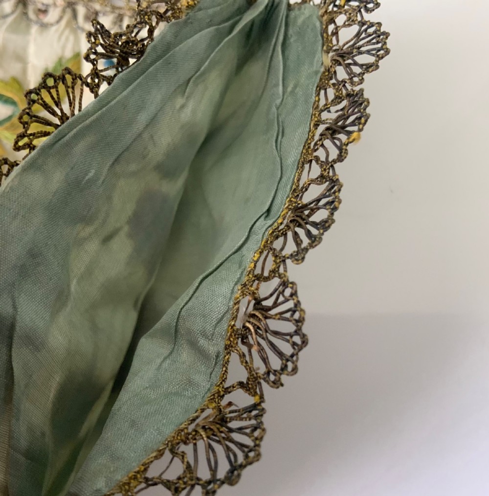 Georgian silk embroidery purse View V