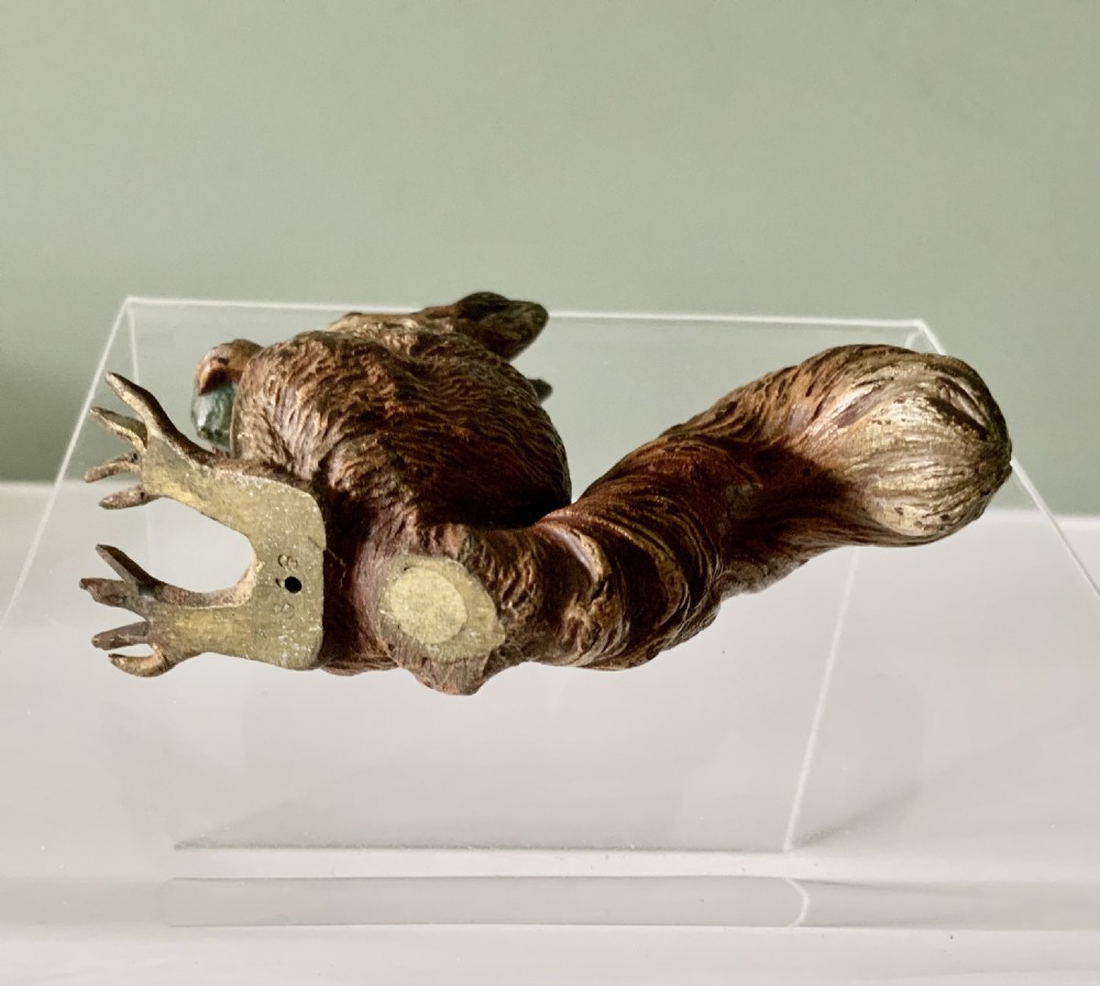 Cold painted bronze squirrel View VII