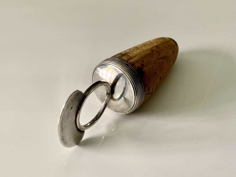 Georgian silver mounted cork RUM View IV