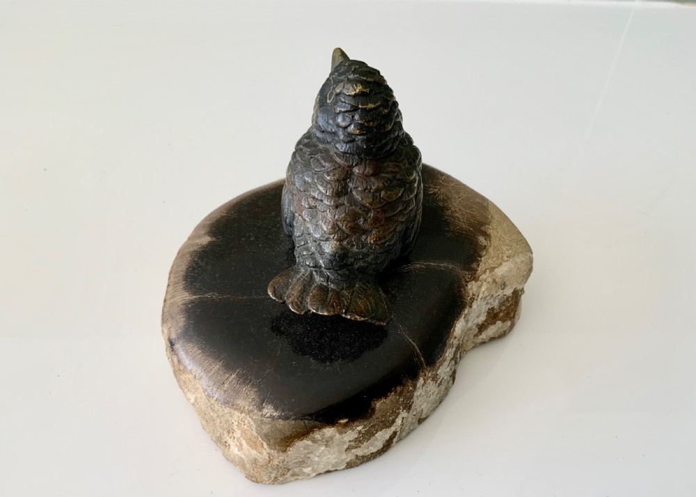 Cold painted bronze bird View III