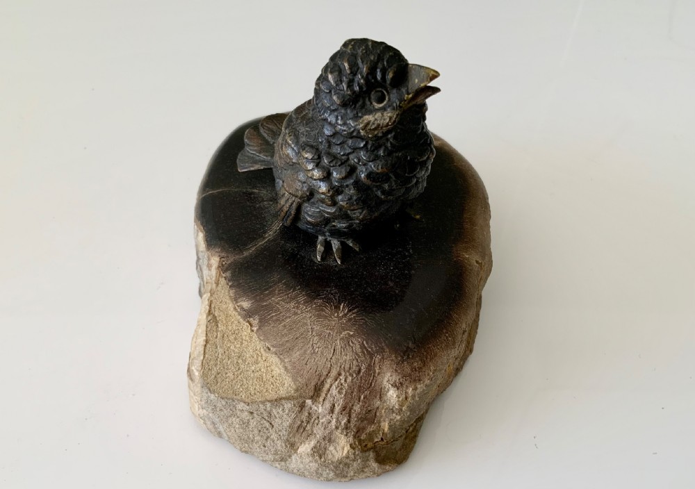 Cold painted bronze bird View VII