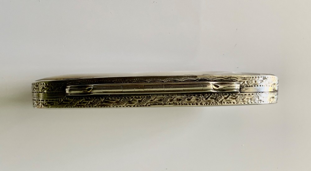 Georgian silver & mother of pearl toothpick box View III