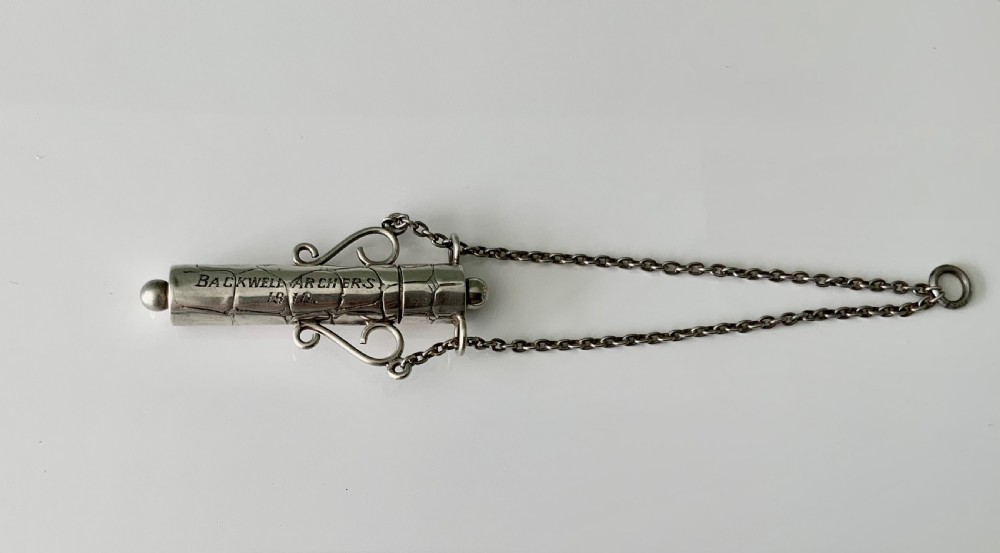 Silver chatelaine receptacle - Archery View III