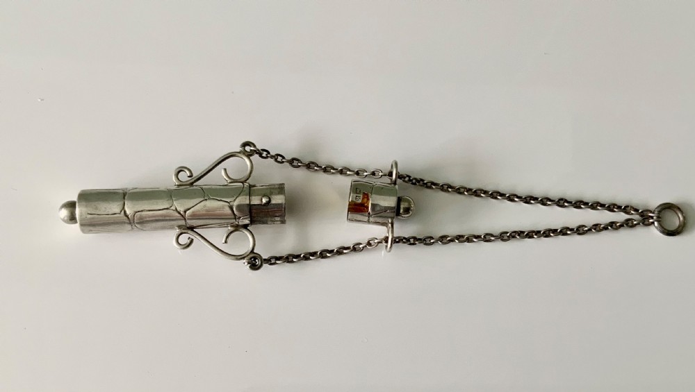 Silver chatelaine receptacle - Archery View IV