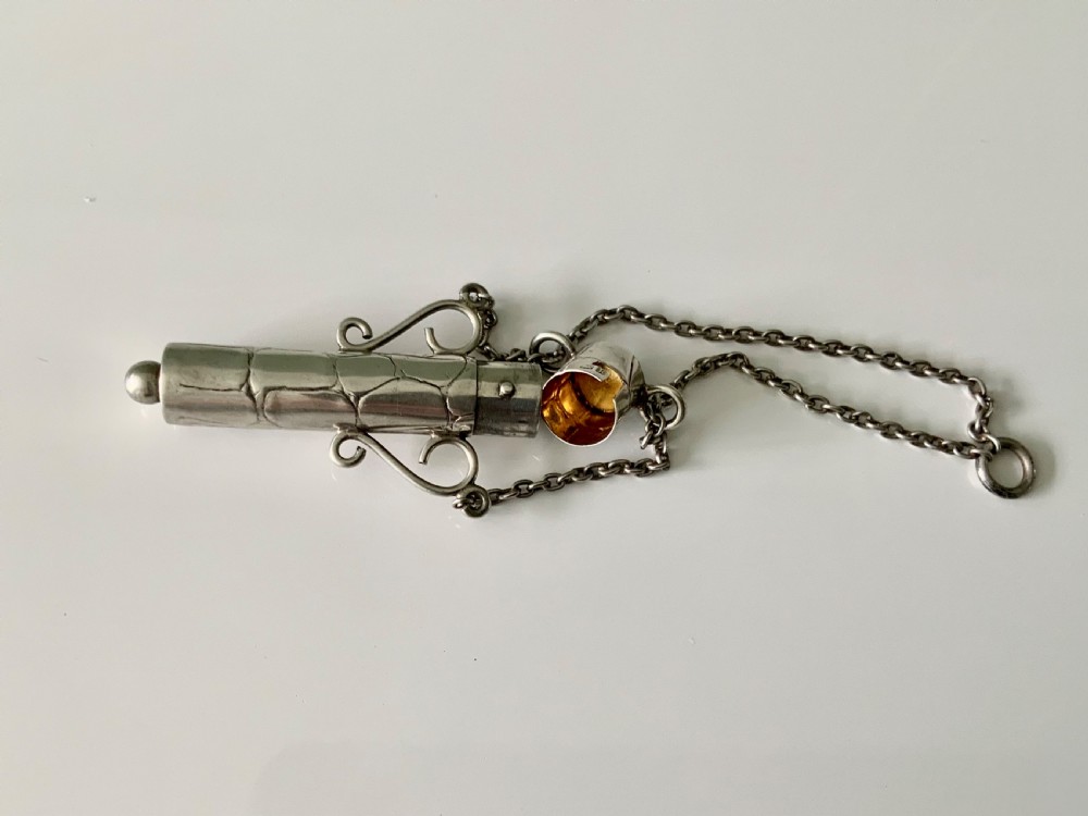Silver chatelaine receptacle - Archery View VI