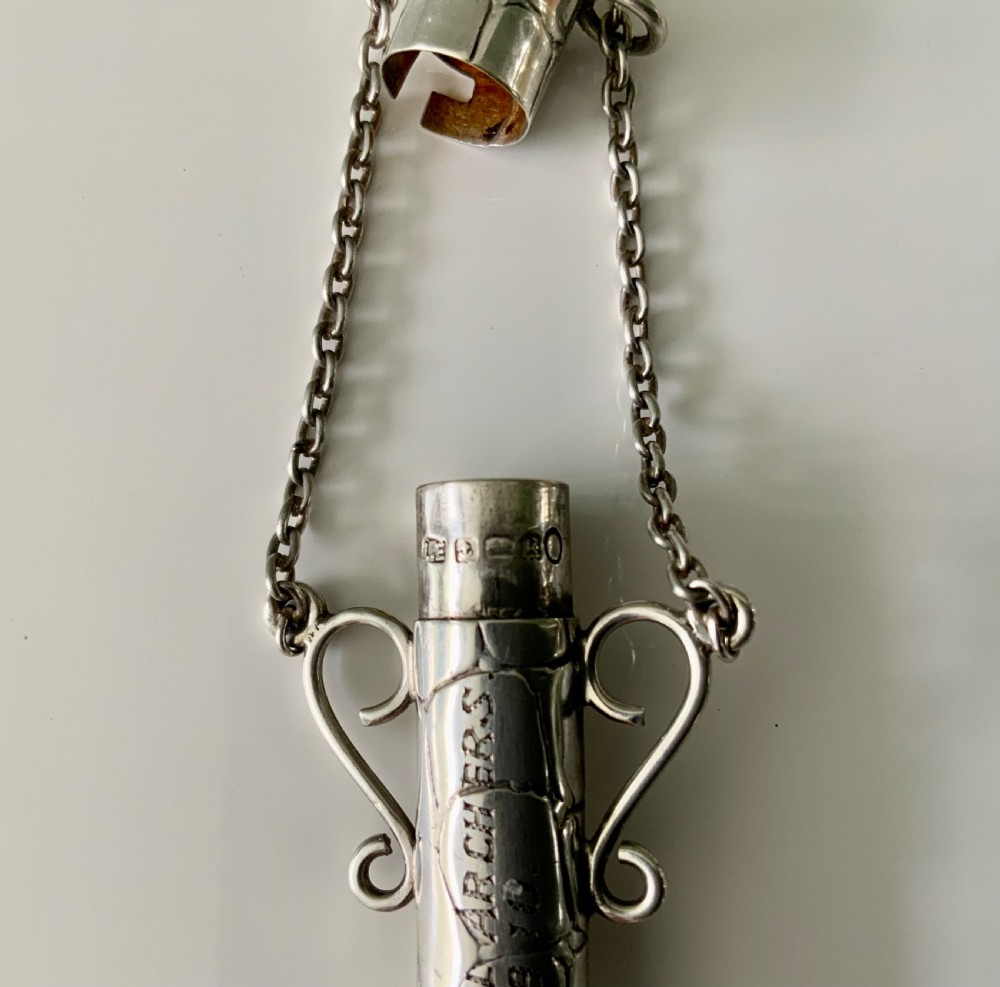 Silver chatelaine receptacle - Archery View VII
