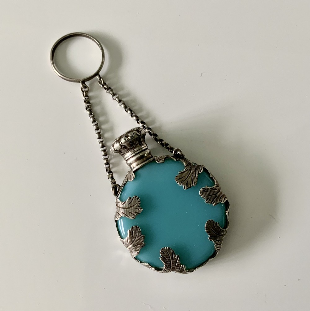 French opaline glass and silver scent