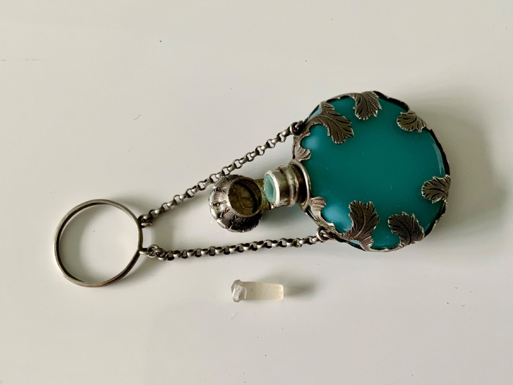 French opaline glass and silver scent View IV
