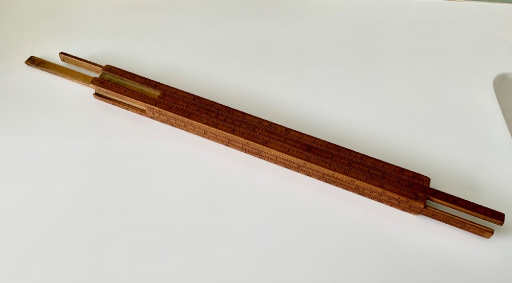 19th Century Customs & Excise Gaugers 4 sides Slide Rule