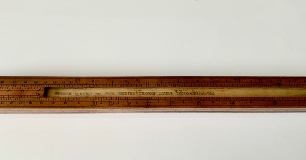 19th Century Customs & Excise Gaugers 4 sides Slide Rule View V