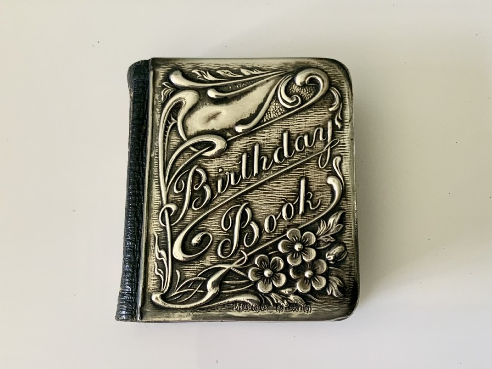 Royal Bijou Birthday Book- silver cover