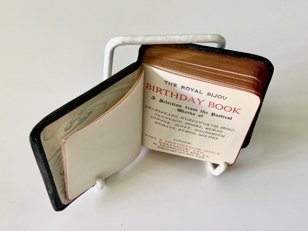 Royal Bijou Birthday Book- silver cover View IX
