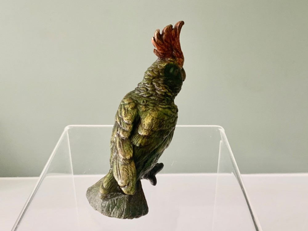 Cold painted bronze Cockatoo View III