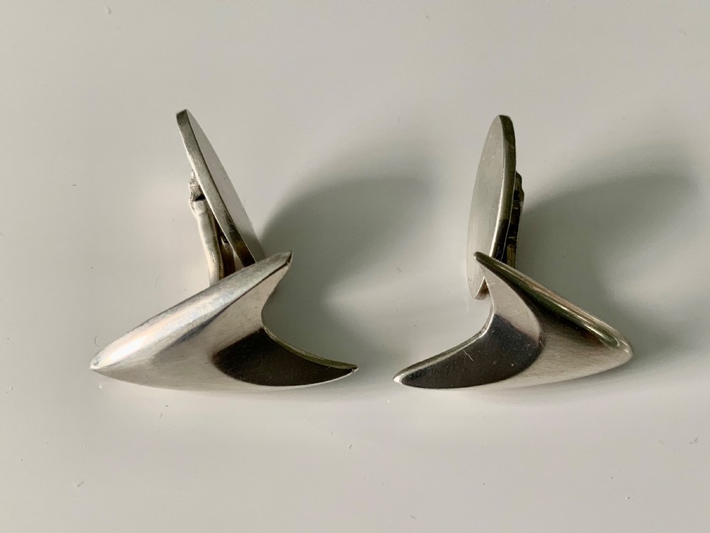 Modernist silver cufflinks - Ernest Blyth