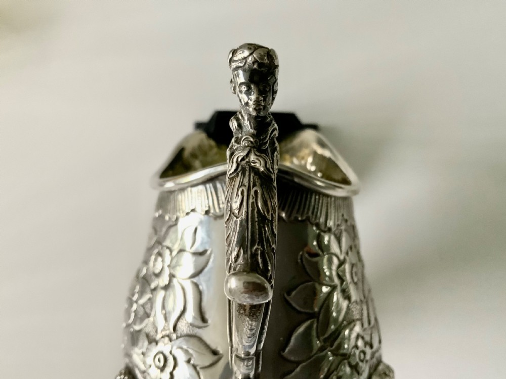 Georgian Huguenot style silver cream jug View III