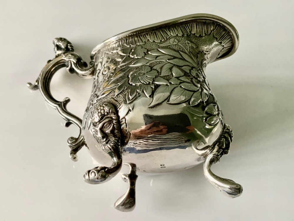 Georgian Huguenot style silver cream jug View IV