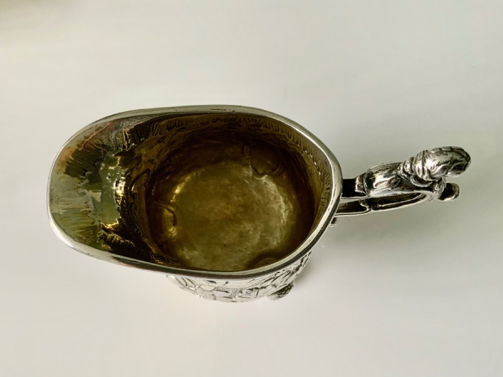 Georgian Huguenot style silver cream jug View VII