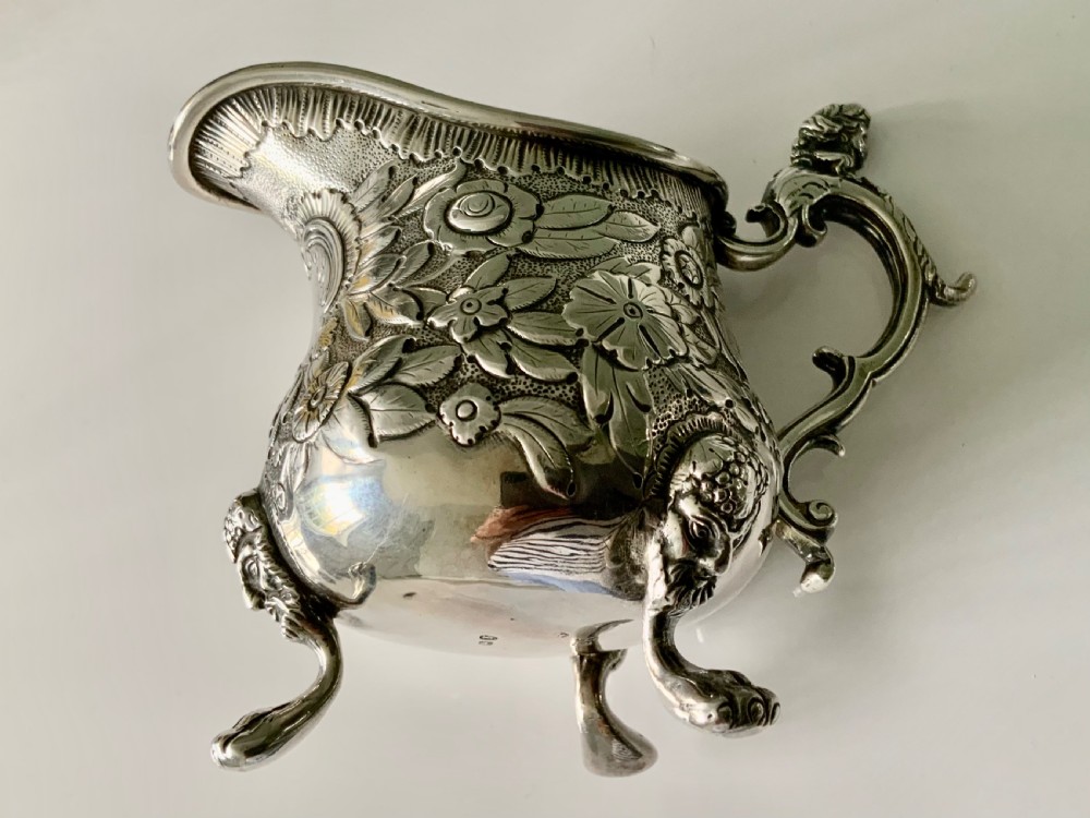 Georgian Huguenot style silver cream jug View VIII