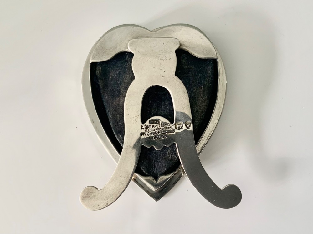 Silver heart shaped miniature frame View III