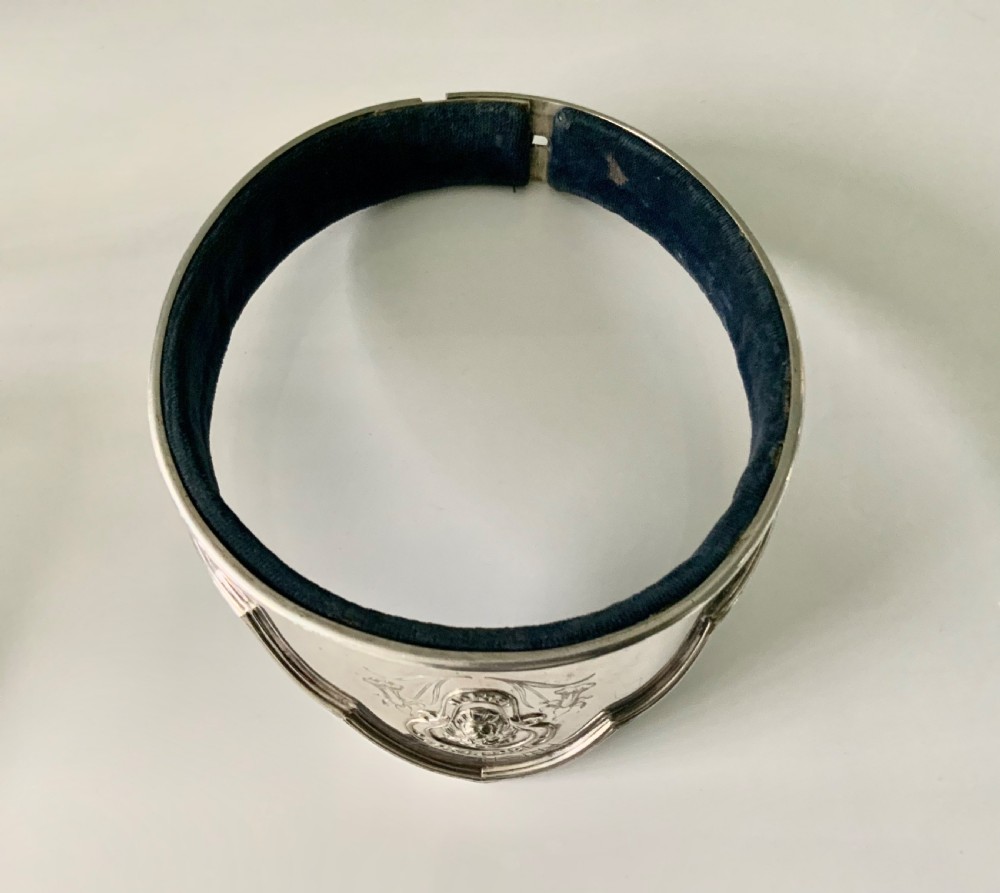 Silver plated ceremonial goat collar - British Legion View V