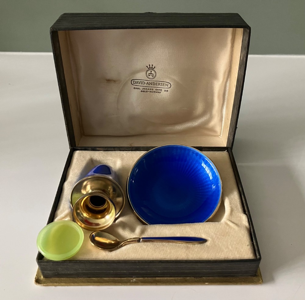 David Anderson silver & enamel condiment View II