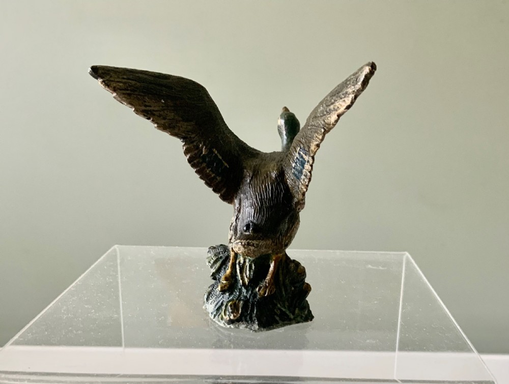 Cold painted bronze duck View III