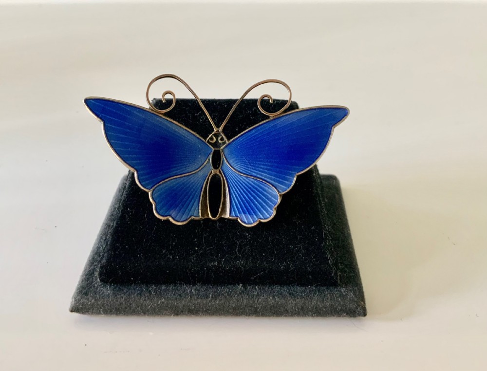 David Anderson silver & enamel butterfly brooch