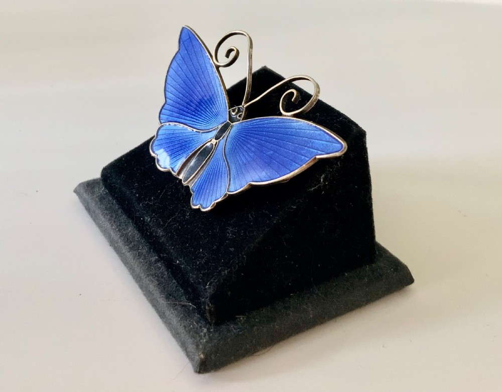 David Anderson silver & enamel butterfly brooch View II