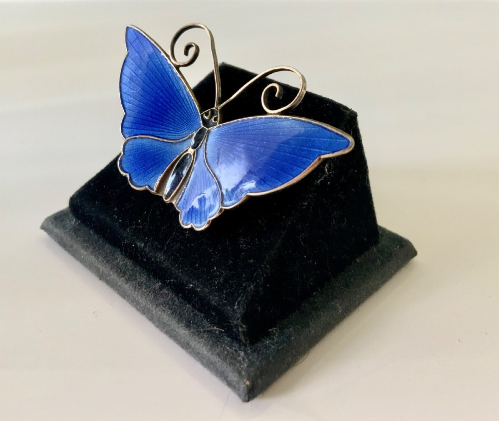 David Anderson silver & enamel butterfly brooch View IV