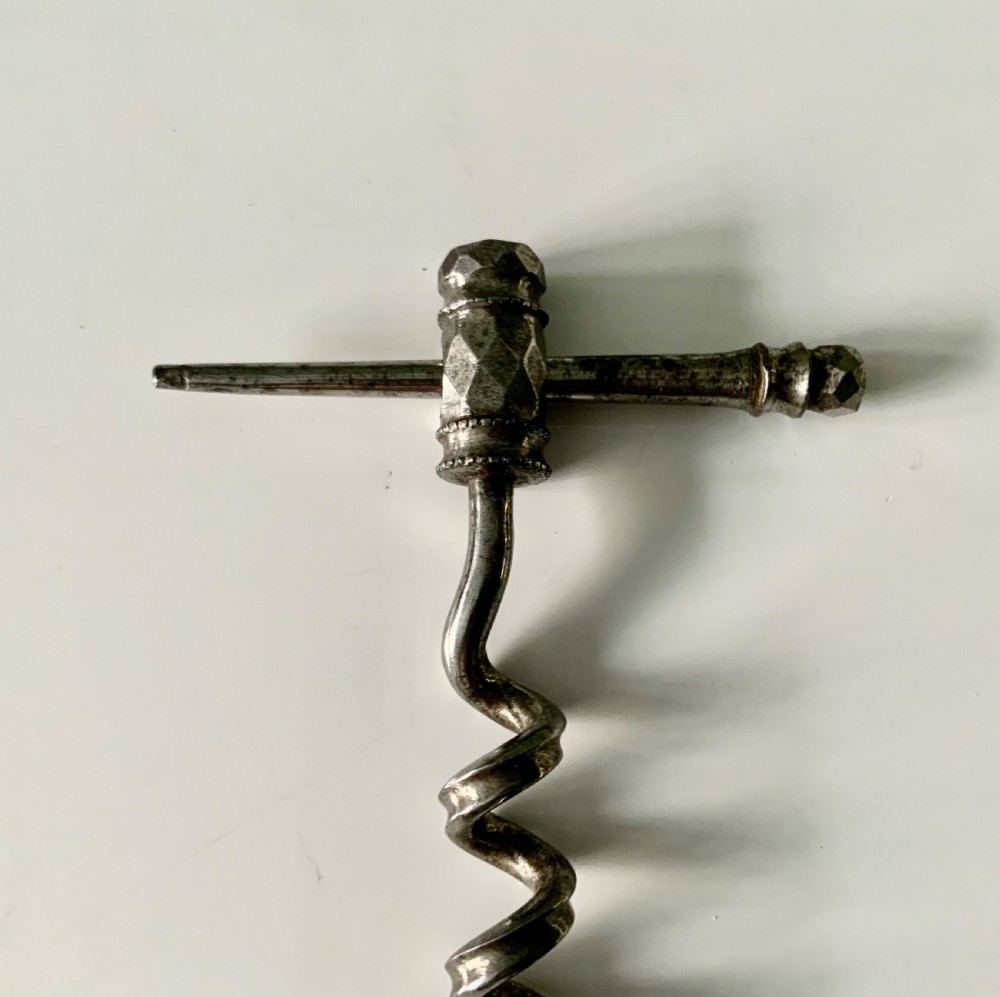 18th century steel worm and peg corkscrew View IV