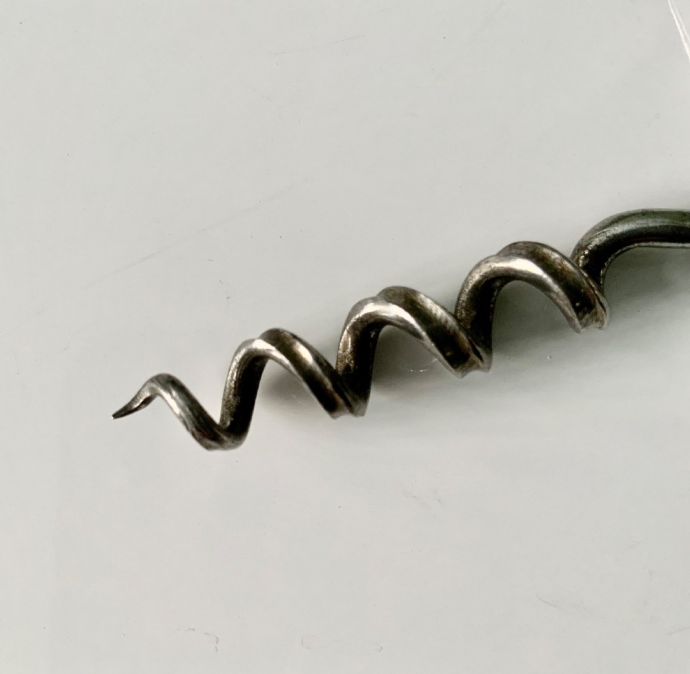 18th century steel worm and peg corkscrew View V