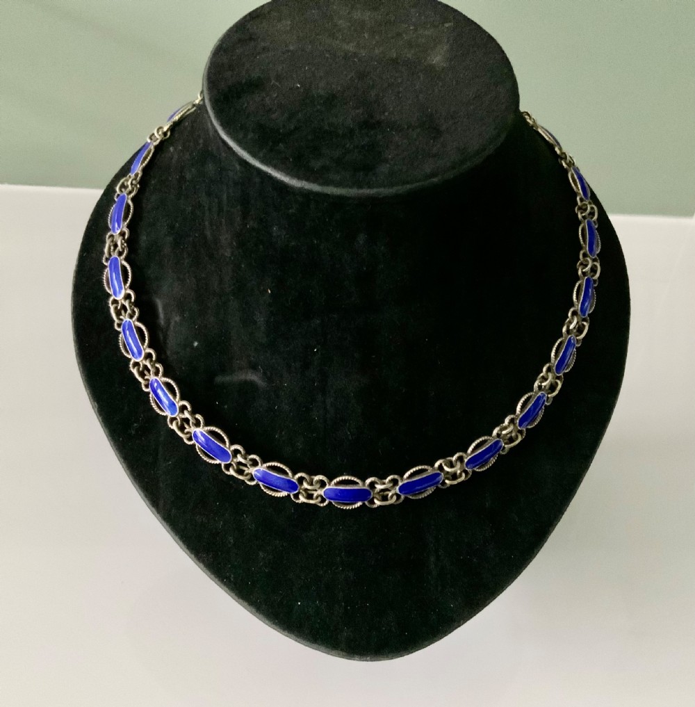 Norwegian silver and enamel necklace