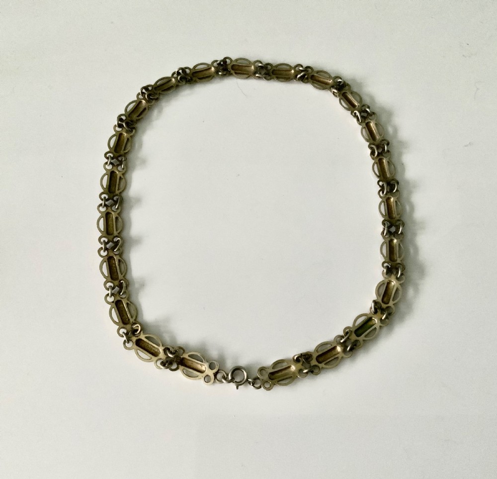 Norwegian silver and enamel necklace View III