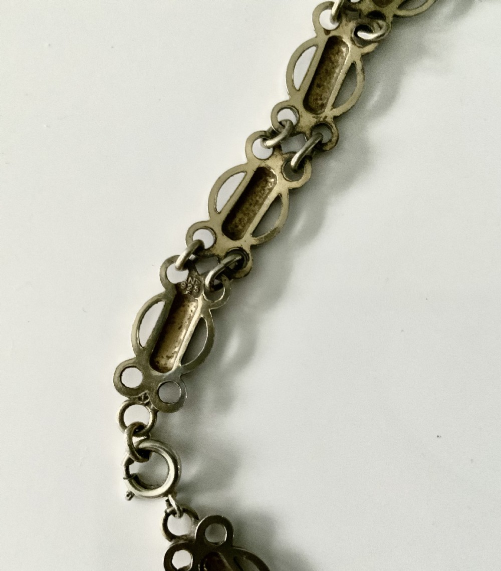 Norwegian silver and enamel necklace View IV