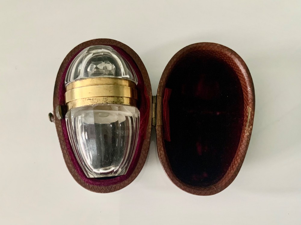 French 19th century crystal perfume bottle