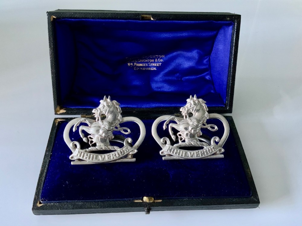Silver menu holders - Edinburgh