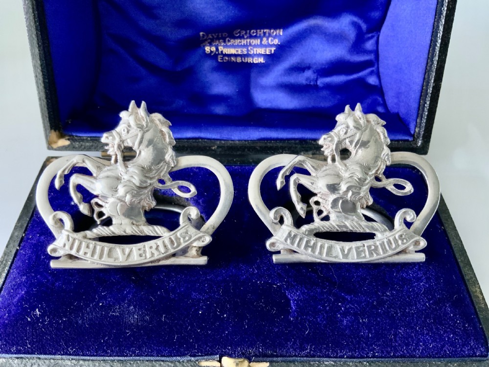 Silver menu holders - Edinburgh View II