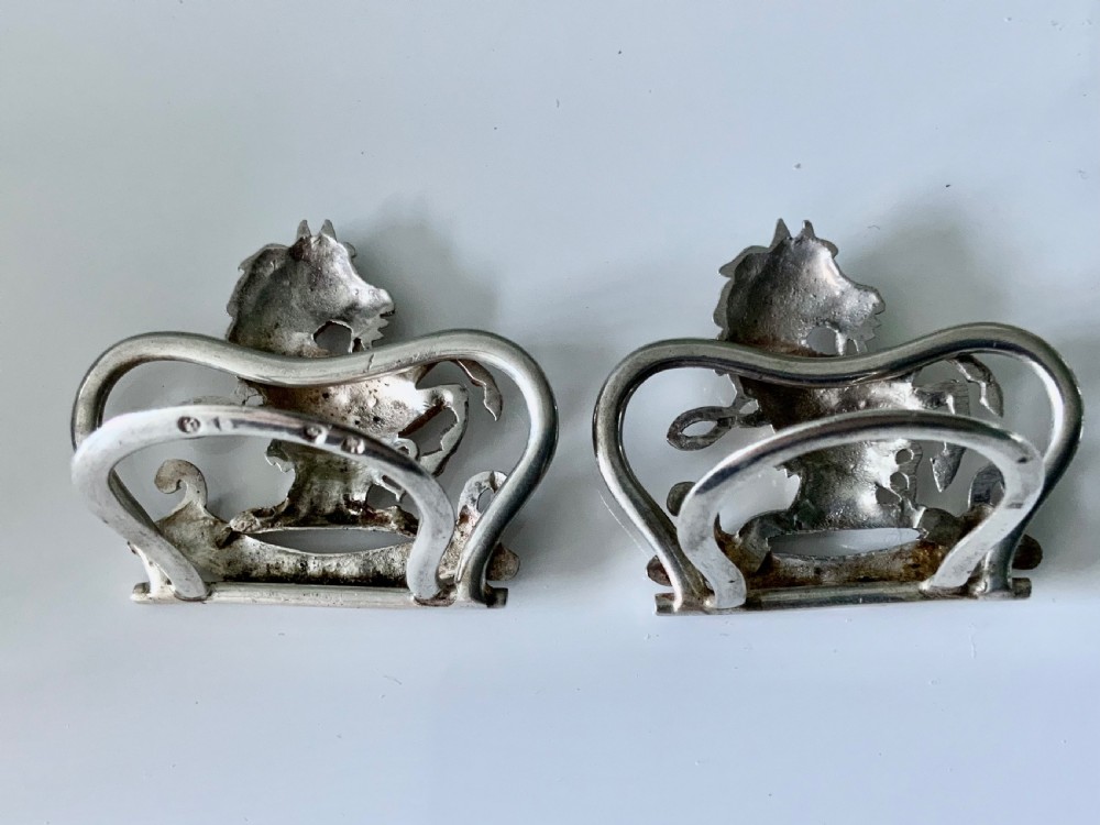 Silver menu holders - Edinburgh View III