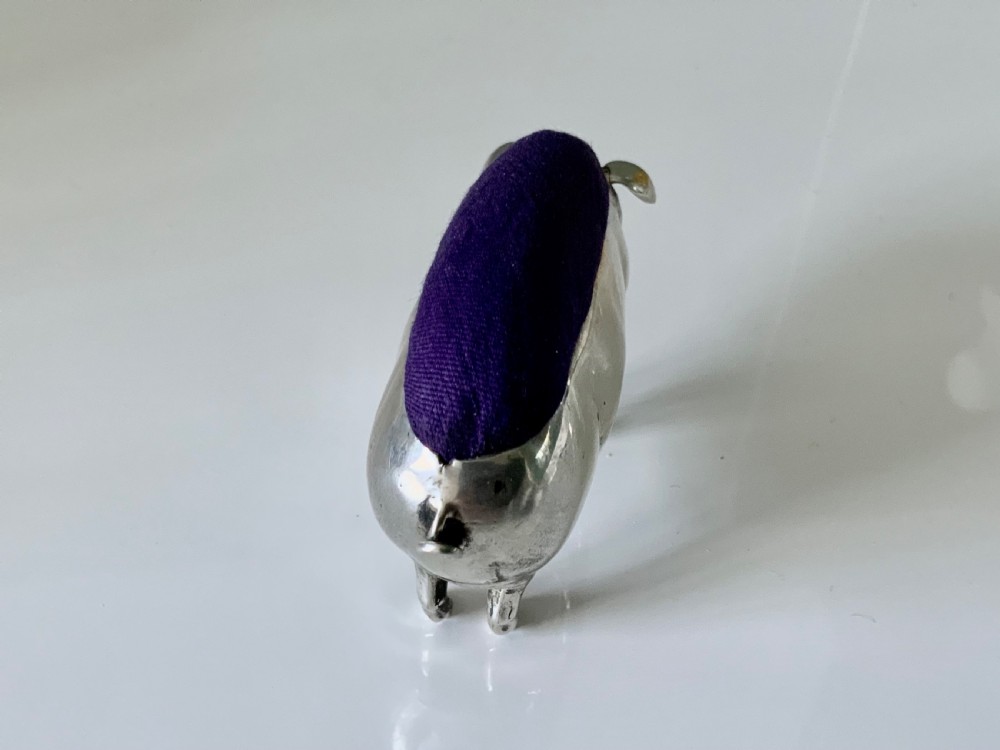 Silver Pig pin cushion  View IV