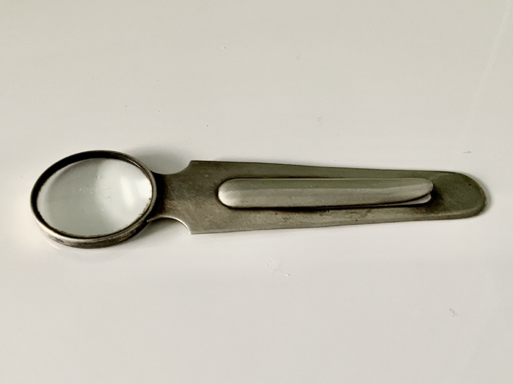 Sampson Mordan silver bookmark and magnifying glass View III