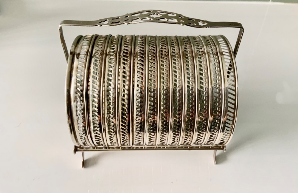 American silver and glass coaster set 