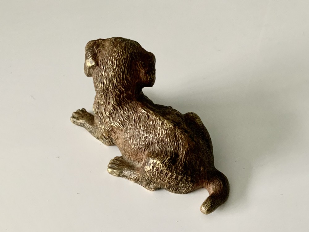 Austrian cold painted bronze puppy View V