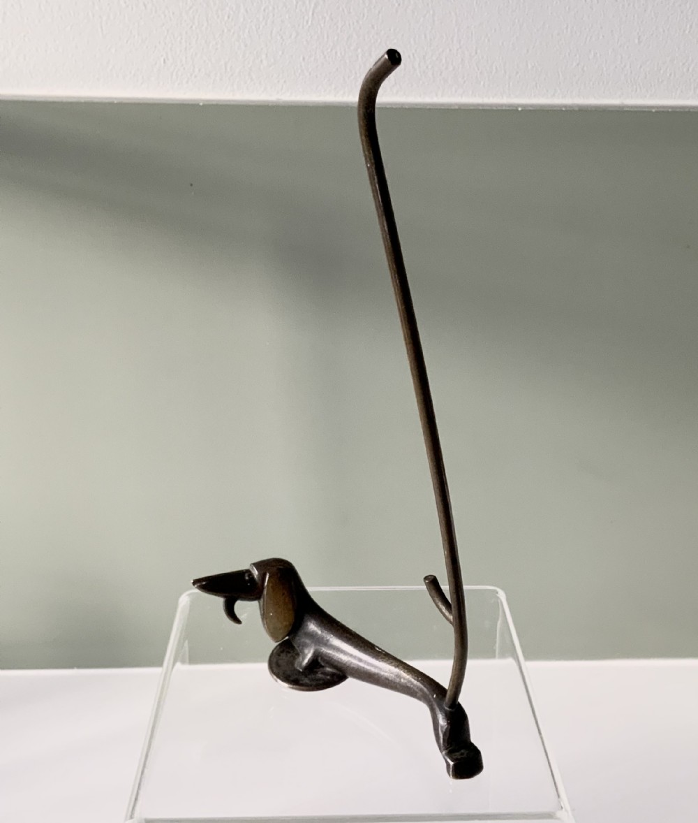 Bronze art deco dachshund