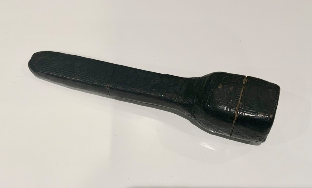 18th century leather inkhorn