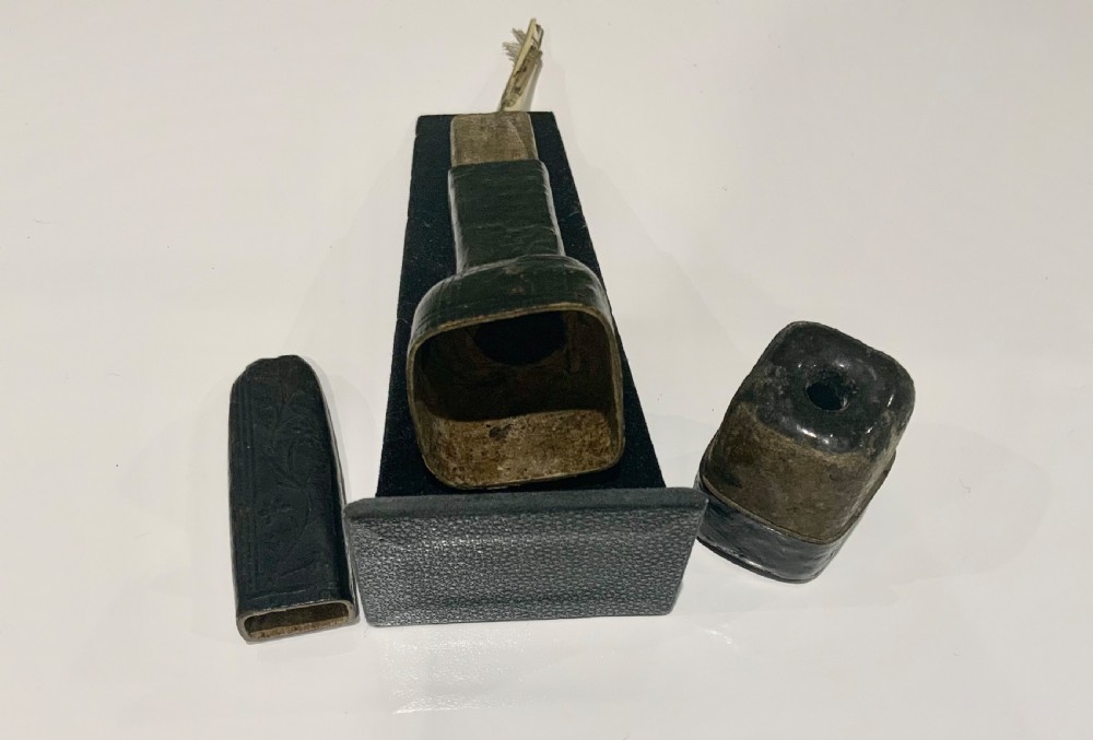 18th century leather inkhorn View III