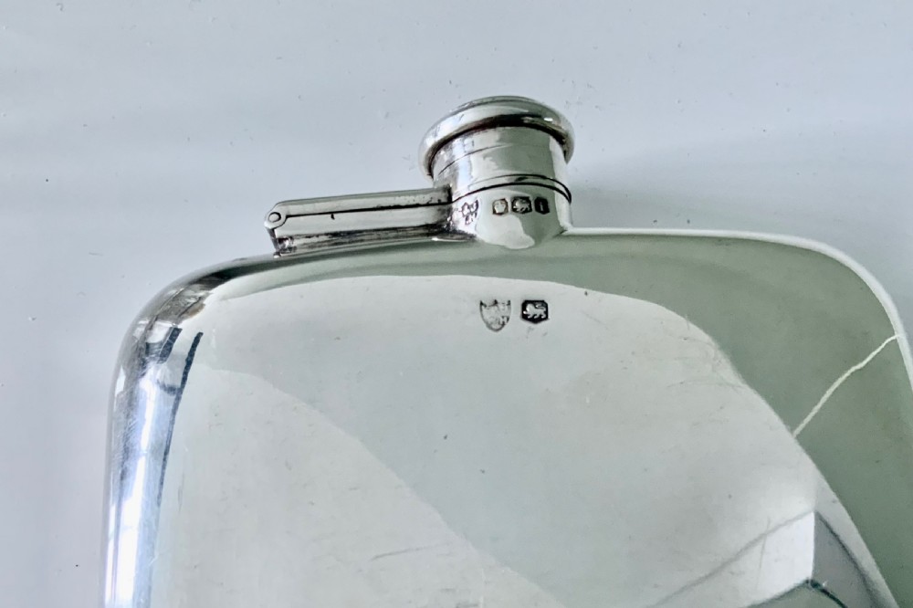 Silver hip flask View II