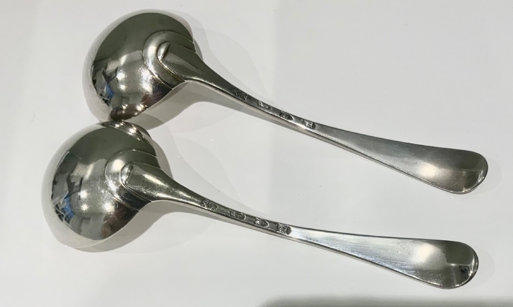 Pair of Hester Bateman silver sauce ladles View IV